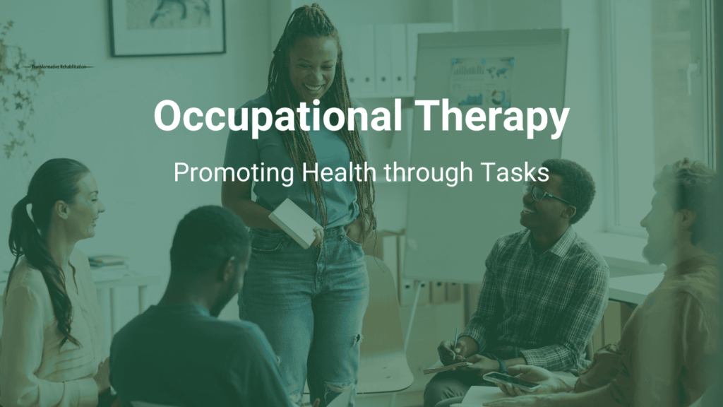 Happy workers smiling with each other during a presentation.